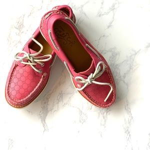 NEW Sperry top-sider gold cup dock shoes raspberry